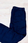 Pantalon noir en lin à taille élastique seconde main - Joe Fresh- La Penderie du Paradis