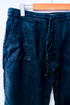 Pantalon noir en lin à taille élastique seconde main - Joe Fresh- La Penderie du Paradis