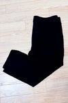 Pantalon noir extensible à boutons dorés* seconde main - Linea Domani- La Penderie du Paradis