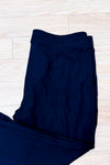 Pantalon noir extensible à boutons dorés* seconde main - Linea Domani- La Penderie du Paradis