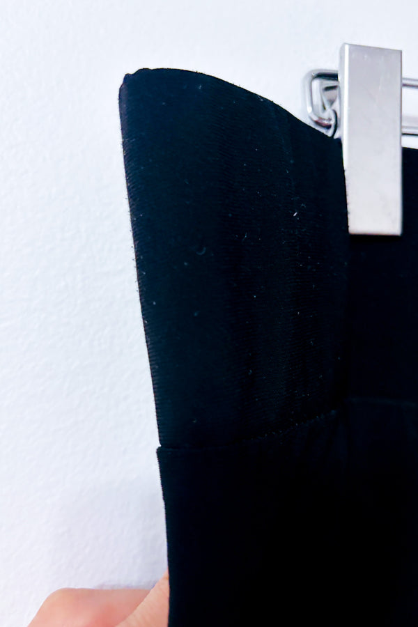 Pantalon extensible noir à jambes droites seconde main - Bali- La Penderie du Paradis