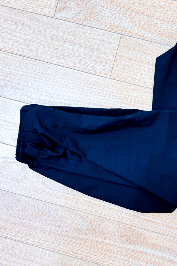 Pantalon jogger noir extensible à cheville élastique* seconde main - Old Navy- La Penderie du Paradis