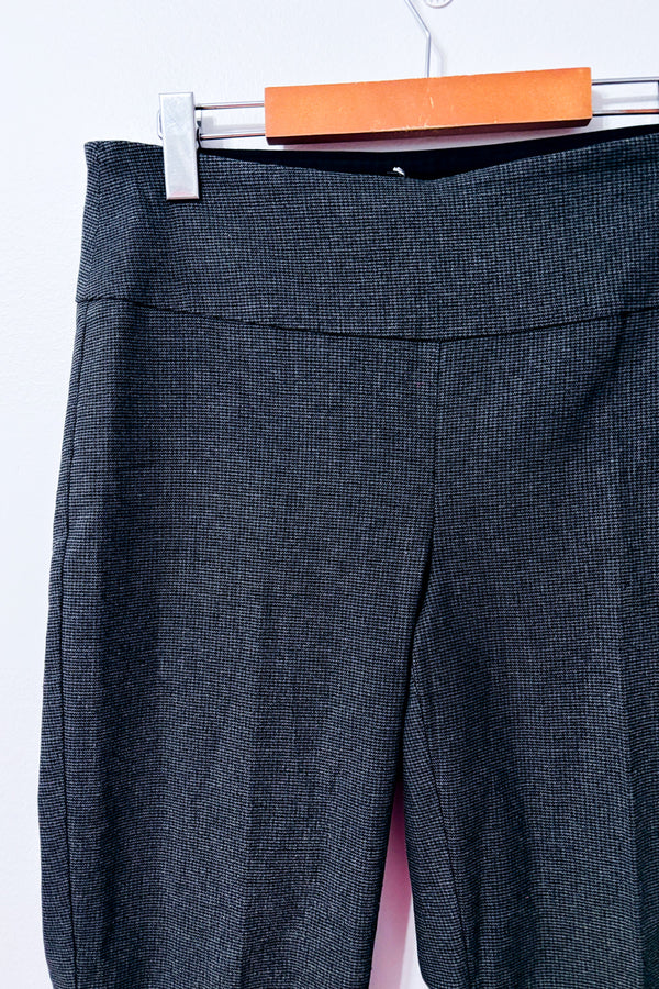 Pantalon gris à petits motifs à enfiler seconde main - S.C. & Co- La Penderie du Paradis
