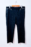 Pantalon gris à motif léopard et détails zippés Trisisto