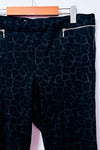 Pantalon gris à motif léopard et détails zippés* seconde main - Trisisto- La Penderie du Paradis