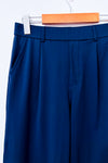 Pantalon marine droit à taille haute et plis* seconde main - Halara- La Penderie du Paradis