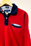 Polo rouge vin à manches longues (m) - Homme-Tommy Hilfiger-La Penderie du Paradis 🕊