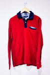 Polo rouge vin à manches longues (m) - Homme-Tommy Hilfiger-La Penderie du Paradis 🕊