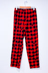 Pantalon de pyjama en peluche rouge à carreaux (m)-Autres-La Penderie du Paradis 🕊