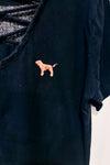 T-shirt de pyjama noir avec chien en paillettes (l)-Victoria Secret-La Penderie du Paradis 🕊