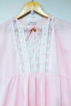 Robe de nuit vintage rose avec dentelle (l)-French Maid-La Penderie du Paradis 🕊