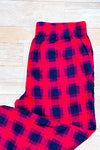 Pantalon de pyjama rouge et marine à carreaux seconde main - Aerie- La Penderie du Paradis