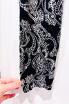 Pantalon de pyjama noir à motifs seconde main - Cynthia Rowley- La Penderie du Paradis