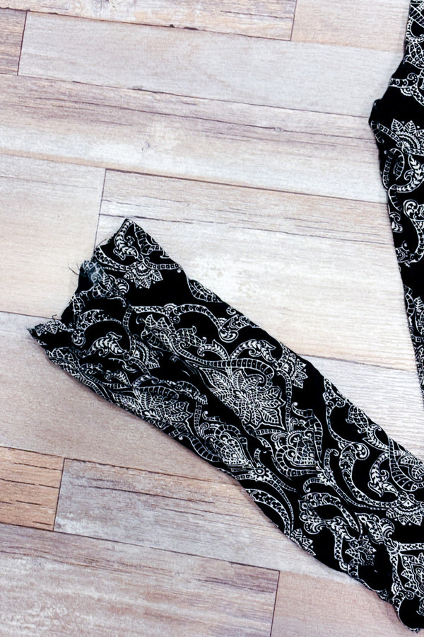 Pantalon de pyjama noir à motifs seconde main - Cynthia Rowley- La Penderie du Paradis