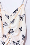 Robe ajustée beige imprimé papillons (m)-SHEIN-La Penderie du Paradis 🕊
