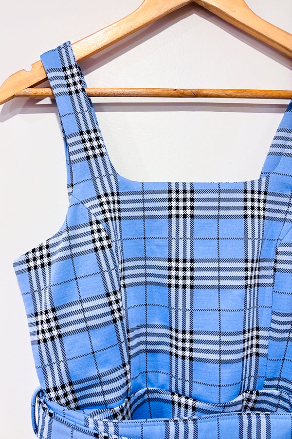 Robe bleue à carreaux (l)-Love Tree-La Penderie du Paradis 🕊