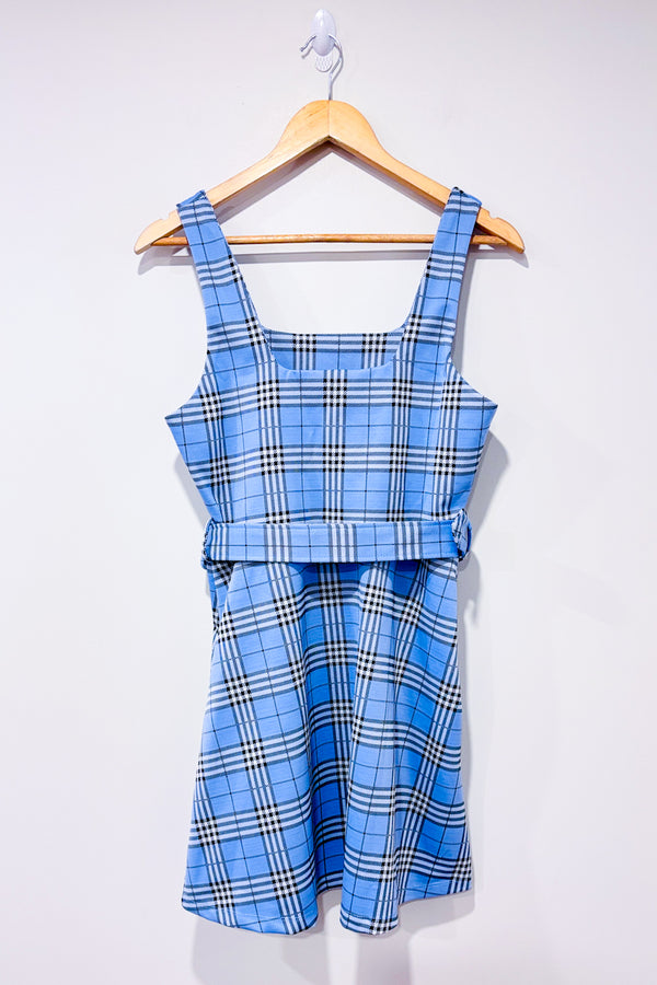 Robe bleue à carreaux (l)-Love Tree-La Penderie du Paradis 🕊