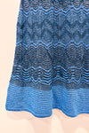 Robe bleue scintillante en crochet motif zigzag (m)-Missoni-La Penderie du Paradis 🕊