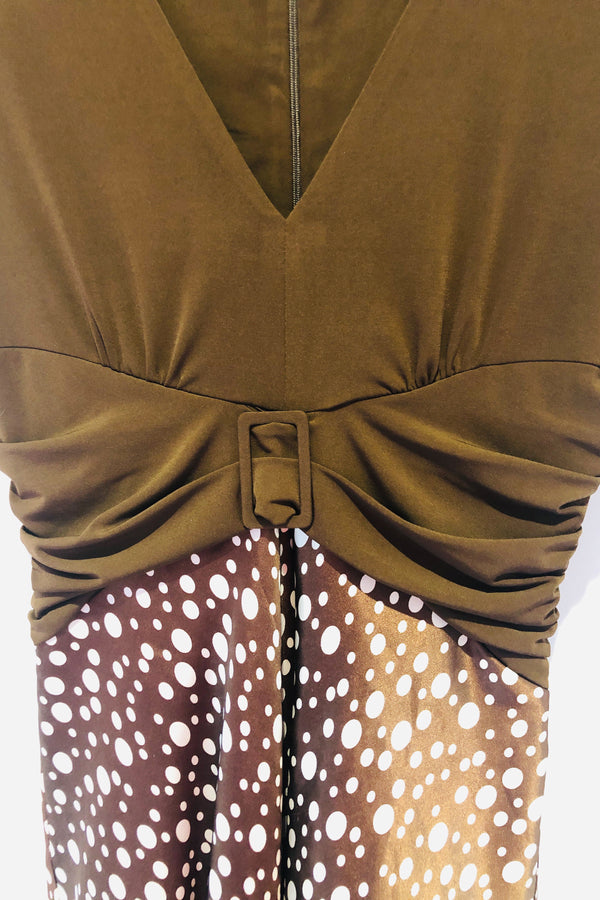 Robe brune à pois (m) seconde main Tradition 
