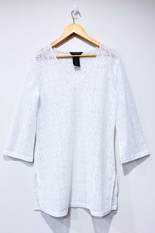 Robe couvre maillot blanche (m)-Mario Serrani-La Penderie du Paradis 🕊