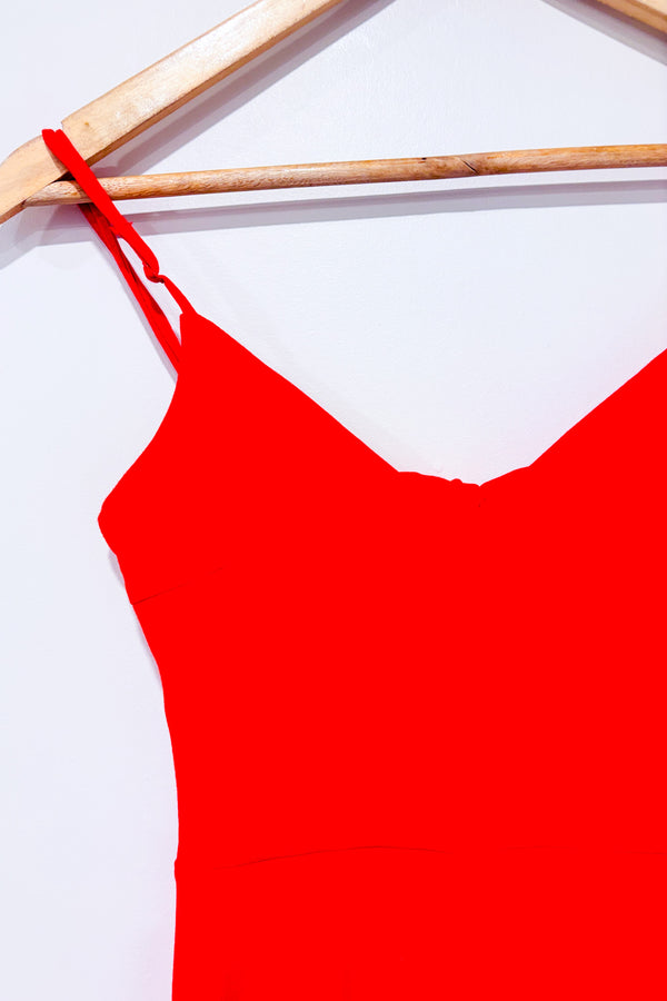 Robe fluide rouge (xs)-H&M-La Penderie du Paradis 🕊
