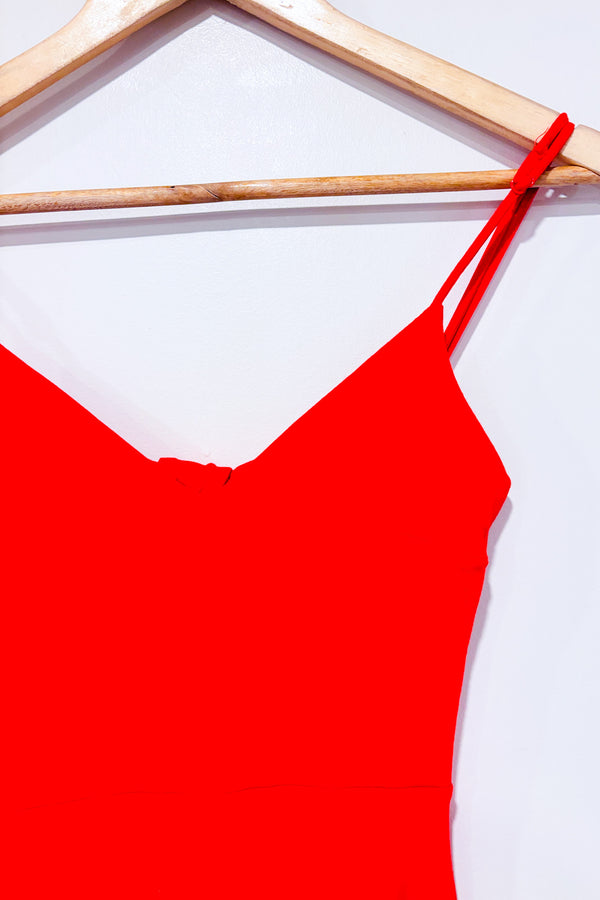 Robe fluide rouge (xs)-H&M-La Penderie du Paradis 🕊
