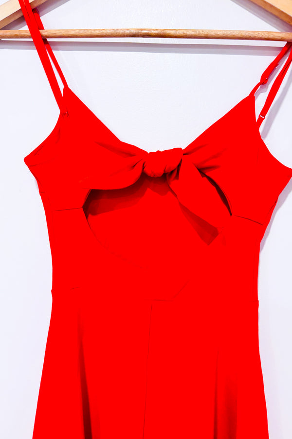 Robe fluide rouge (xs)-H&M-La Penderie du Paradis 🕊
