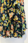 Robe maxi fleurie marine et verte à nouer (xl) seconde main Buffalo David Bitton 