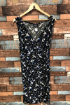 Robe noire fleurie (l) seconde main New Women Design 