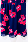 Robe marine fleurie* seconde main - Reitmans- La Penderie du Paradis