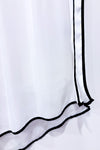 Robe asymétrique blanche et noire satinée avec dentelle * seconde main - Bedo- La Penderie du Paradis