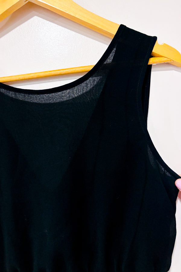 Robe noire sans manche texturée seconde main - Autres- La Penderie du Paradis