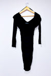 Robe noire ajustée froncée* seconde main - Rinascimento- La Penderie du Paradis
