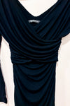 Robe noire ajustée froncée* seconde main - Rinascimento- La Penderie du Paradis