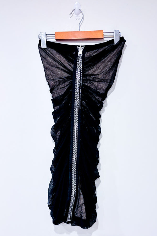 Robe noire ajustée froncée en maille seconde main - Bedo- La Penderie du Paradis