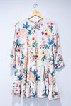 Robe ample crème fleurie* seconde main - Zara- La Penderie du Paradis