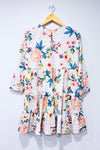 Robe ample crème fleurie* seconde main - Zara- La Penderie du Paradis