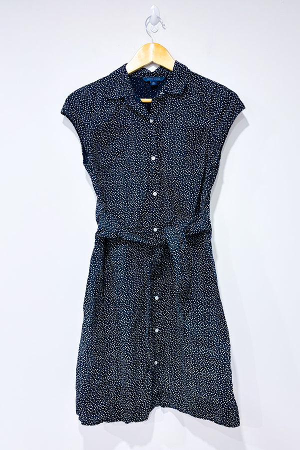Robe chemise noire à pois * seconde main - Tommy Hilfiger- La Penderie du Paradis