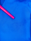Robe fluide indigo sans manches à col plongeant seconde main - RW&CO.- La Penderie du Paradis