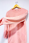 Robe crewneck coton ouaté rose pâle seconde main - H&M- La Penderie du Paradis