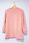 Robe crewneck coton ouaté rose pâle seconde main - H&M- La Penderie du Paradis