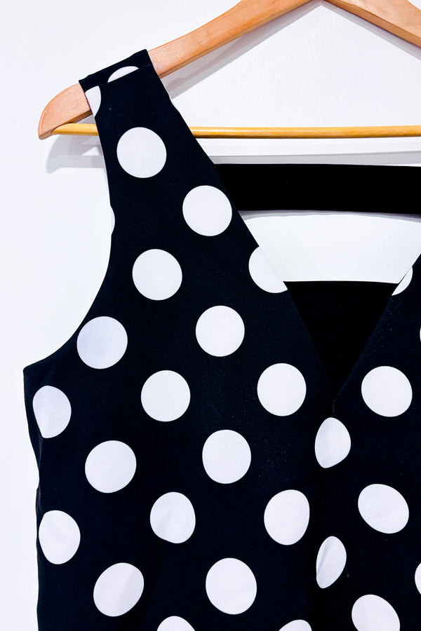 Robe noire à pois seconde main - Reitmans- La Penderie du Paradis