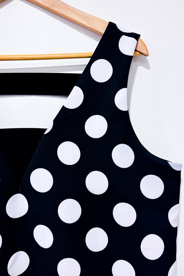 Robe noire à pois seconde main - Reitmans- La Penderie du Paradis