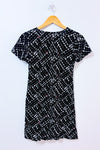 Robe t-shirt noire et blanche à motifs seconde main - Lolë- La Penderie du Paradis