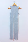 Robe maxi côtelée grise* seconde main - Top Shop- La Penderie du Paradis