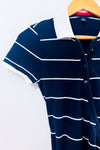 Robe portefeuille polo rayée marine et blanche seconde main - Tommy Hilfiger- La Penderie du Paradis