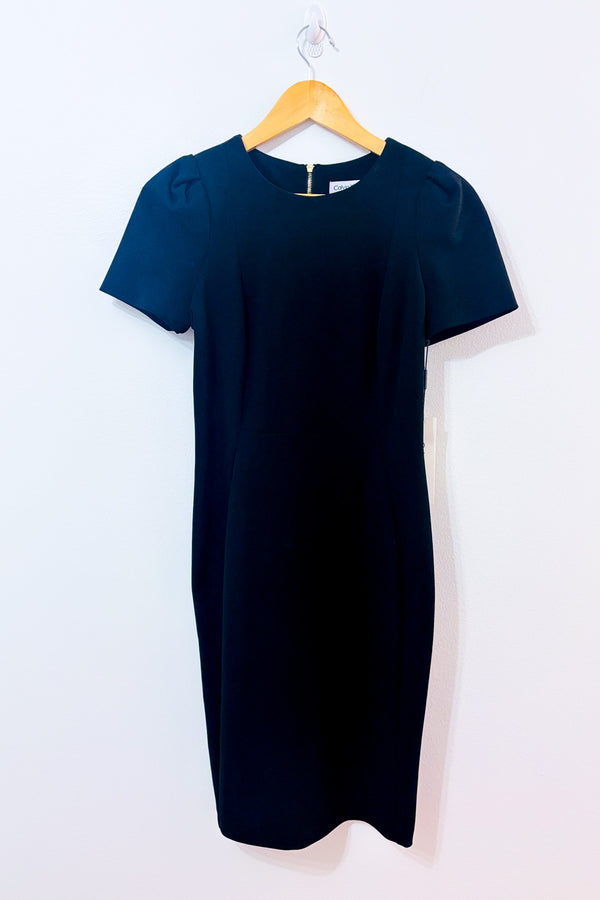 Robe cocktail ajustée noire* seconde main - Calvin Klein- La Penderie du Paradis