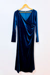 Robe cache-coeur maxi vert forêt en velours seconde main - Autres- La Penderie du Paradis