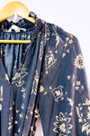 Robe maxi brune fleurie à nouer* seconde main - H&M- La Penderie du Paradis