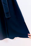 Robe chemisier midi marine à ceinture* seconde main - Mango- La Penderie du Paradis